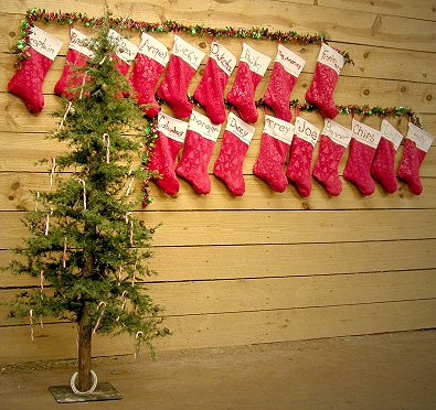 The stockings were hung by the tack room with care.