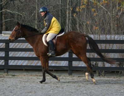 cantering Artic Vic for the first time. December 10, 2005