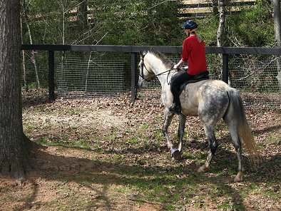 Barbo and Erica take a ride outside the arena.