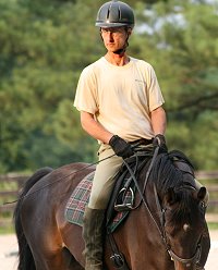 Barry Zuber riding our Thoroughbred Horse For Sale - Bounced.