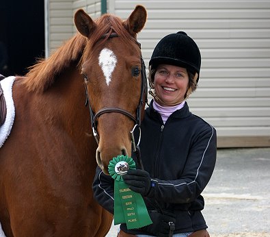 Brett wins a ribbon at his first  recognized horse show!