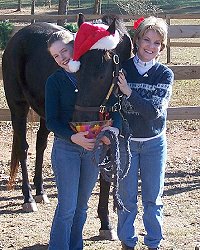 Charlie with Lana and Alyssa Hendrickson. 