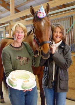 Linda Brown made a carrot cake for Fame for a Day's birthday party.