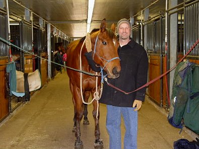 Fame snuggles with his dad Marc too!