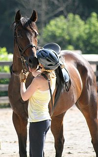 Bits & Bytes Farm Horse For Sale - Finder's Chance and friend Allison Moul. June 30, 2007