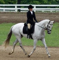 Grayboo and Amanda Cunefare at the Kentucky Horse Park.