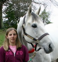 Grayboo and his new mom Amanda. 