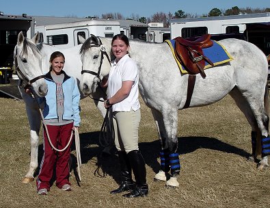 Grayboo and Got Um Smoke Um with their talented young riders at the Pine Top Combined Training Event in November 2006.