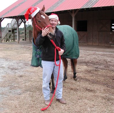 Ikon with dad Jeff - Christmas 2004