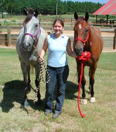 Amy with Smokey and Ikon
