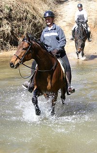 Knight Villain and Tammy enjoy a trail ride in Dawson Forest. March 4, 2007