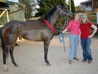 Miss with Attitude - with her new mom at Bits &amp; Bytes Farm in Atlanta, GA.