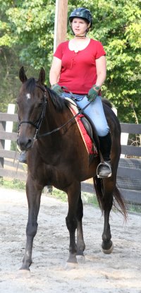 Mamie Kerr and her horse Queen's Rowdy Lad. August 1, 2007