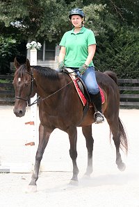 Mamie Kerr and her horse Queen's Rowdy Lad. August 5, 2007