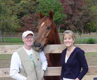 Harry Moore with Straw Boy and Gloria Coleman (owner of Farm for a Day)