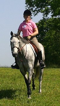 "Blue" and Stephanie at the Poker Ride for Westbrooke Farm. May 4, 2008 