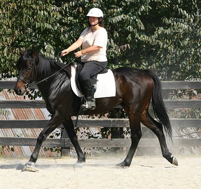 Melanie Eberhardt and "Bubba".