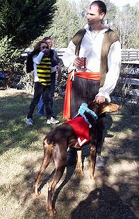 Jax and his famous trainer "Pete the Pirate".