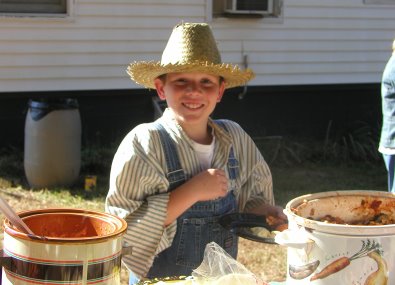 Chase enjoys the feast.