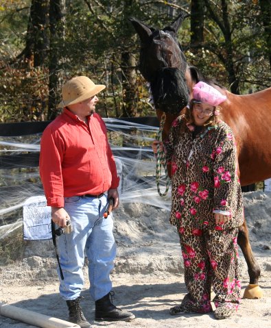 Heather's Best was dressage as the "Big Bad Wolf" lead by Little Red "Riding in the Hood", Gramma and the hunter.