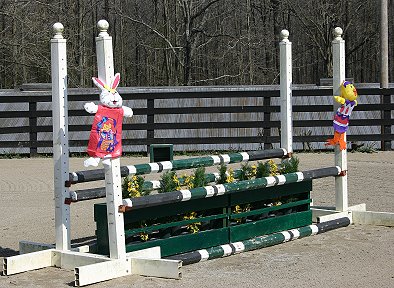 We like to decorate our jumps for the holidays.