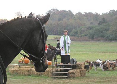 Bits & Bytes Farm's Chanago being blessed with the hounds