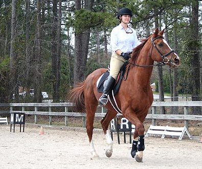 Admiration and Whitney Evans with their first trot. March 2007