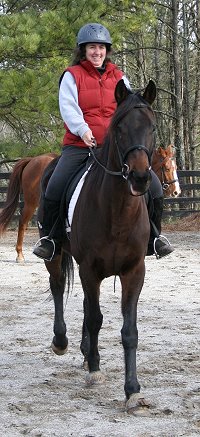 OTTB - Lynn's Vision aka"Bubba" with his mom Melanie Eberhardt. December 13, 2008