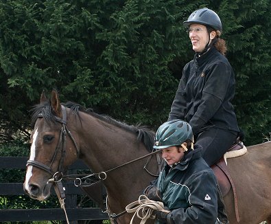 Happiness is riding your own off-the-track Thoroughbred for the first time!
