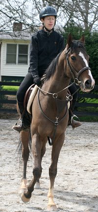 Nancy and Dream Pusher enjoy their first ride together.