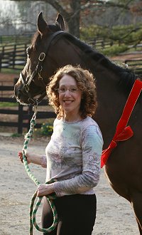Nancy Woodruff also became a first time horse owner when she and Elizabeth brought Grumpo aka "Dream Pusher" to the farm in February 2007.