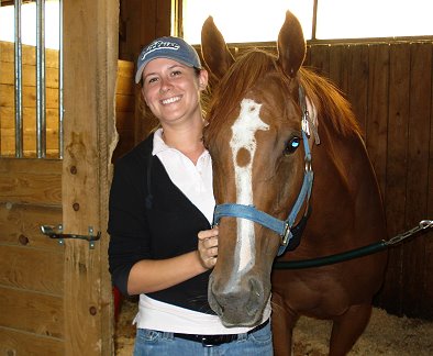 Former Prospect Horse For Sale - Ide's Pride and her new mom Kacy LaBerge of Georgia, VT. July 28, 2007 