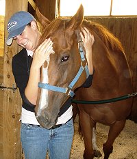 Ide's Pride and her new mom Kacy LaBerge of Georgia, VT. July 28, 2007 