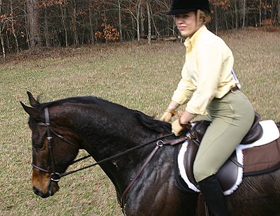 Stephanie Bone rode two horses she had never ridden before at the hunter pace.