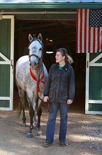 Stephanie brought "Blue" to the farm so that we could get our "Red Ribbon" photo the two of them. 