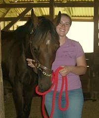 Splash Protect aka Finnegan and his new mom Lauren Taylor.