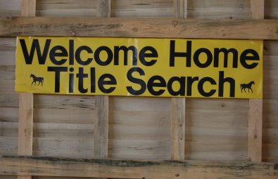Welcome Home Title Search banner.