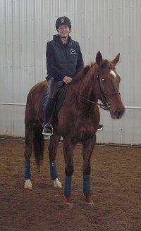 OTTB - Alley Flash and his new mom. February 2007. 