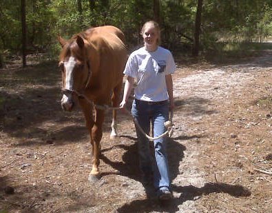 Fizzicus and Amanda take a walk in the woods. April 2008