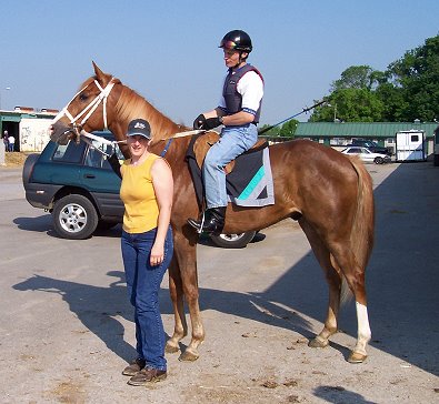 Hollywood Vic with mom Becky and his exercise rider Matthew. June 2007