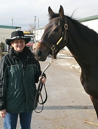 Elizabeth found Mia Justice at a race track in Kentucky.