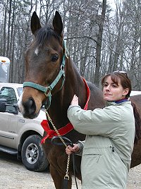 Pearl D`Azur and his new mom, Nicole Tatusko of Calhoun, GA