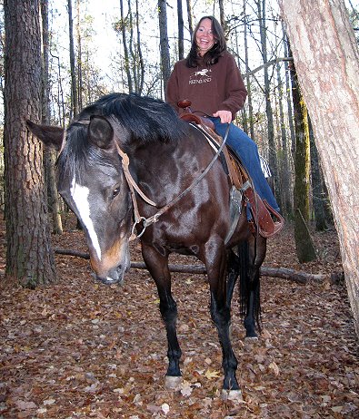 OTTB Roman Ripples rides English and Western and loves to trail ride with her mom Amy Morris. December 3, 2007