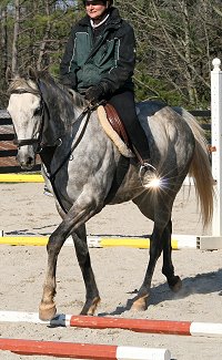 Elizabeth's first ride on Sing D Song - March 18, 2007