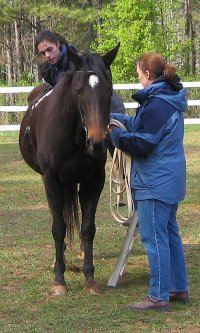 Jennifer and Thistle with Jessica up.