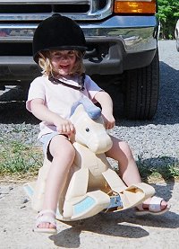 Elena - future rider of off-the-track Thoroughbreds.