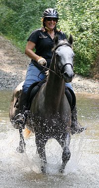 Sing D Song and Tam Cunningham enjoy the water.