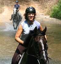 Dream Pusher showed Nancy there was no reason to worry about creek crossings or water.