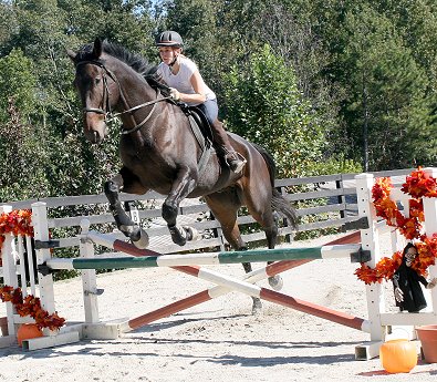 We forgot that Allison had only jumped ONCE before in her life! Brewster took care of her.