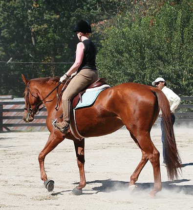 Steffie's Hope and mom Christy Tucker at the Imtiaz Anees Dressand and JUmping clinic at Bits & Bytes Farm - October 7, 2006
